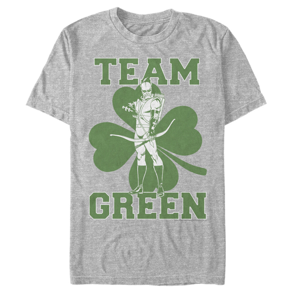 Men's Justice League St. Patrick's Day Green Arrow Team Green  Adult T-Shirt