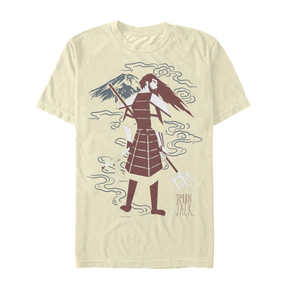 Men's Samurai Jack Mountain Sketch  Adult T-Shirt