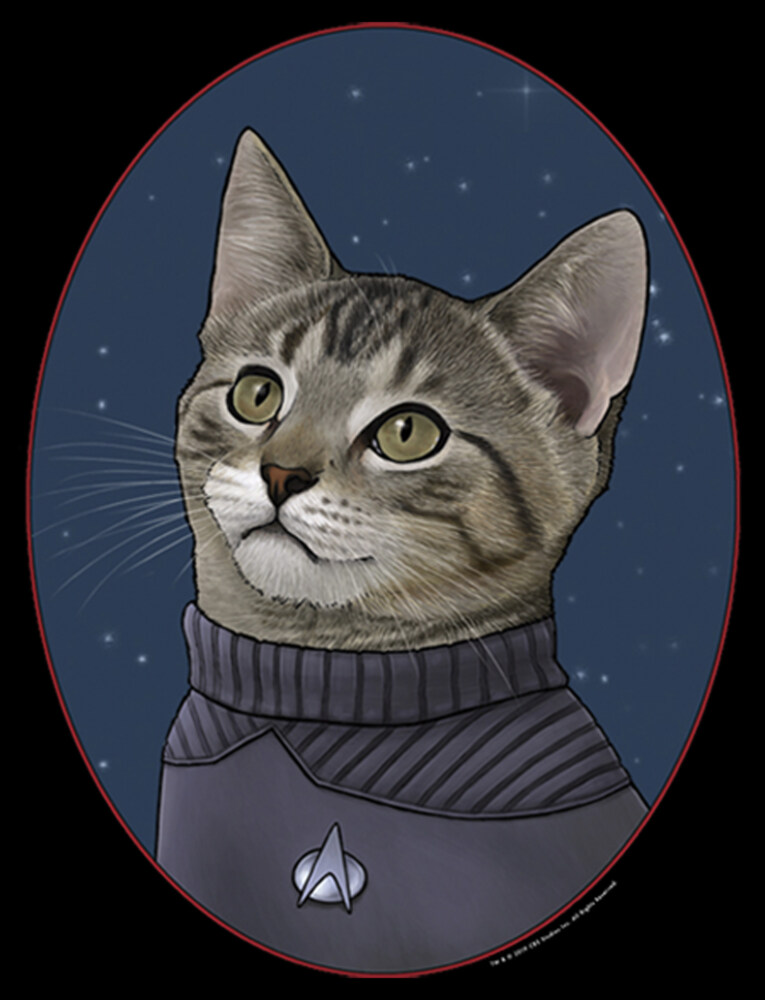 Men's Star Trek: The Next Generation Officer Wesley Crusher Cat  Adult T-Shirt