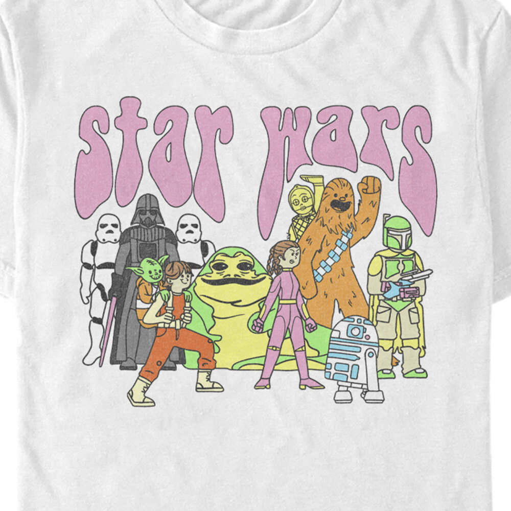 Men's Star Wars Psychedelic Classic Characters  Adult T-Shirt