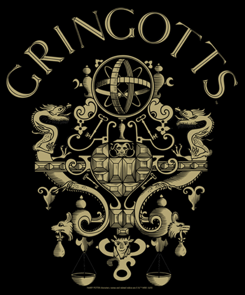 Men's Harry Potter Gringotts Logo  Adult Pull Over Hoodie