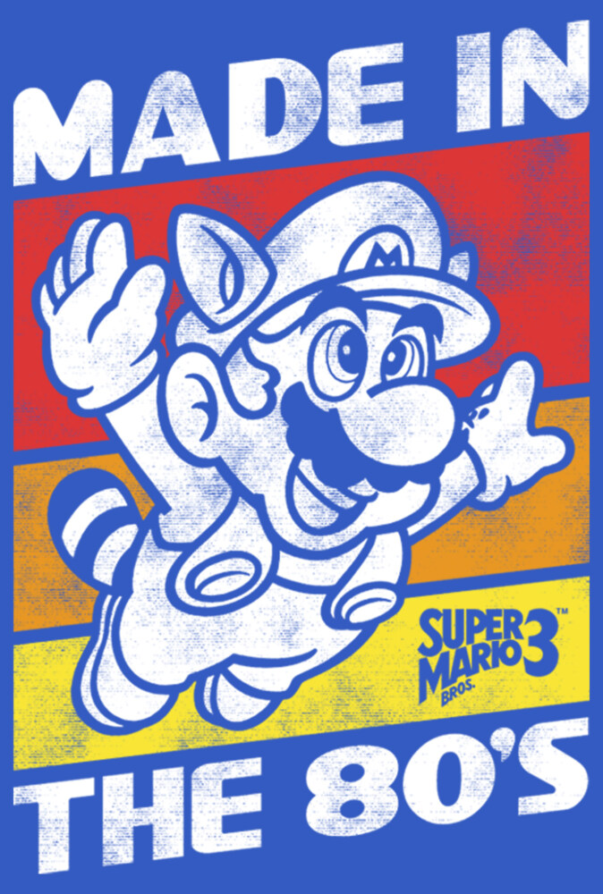 Men's Nintendo Raccoon Mario Made in the 80's  Adult T-Shirt