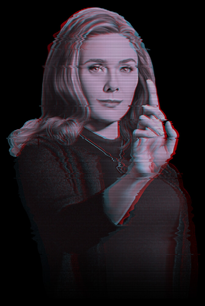 Men's Marvel WandaVision Wanda Glitch  Adult T-Shirt