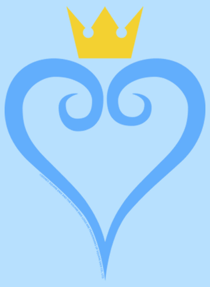 Men's Kingdom Hearts 1 Blue Heart  Adult T-Shirt
