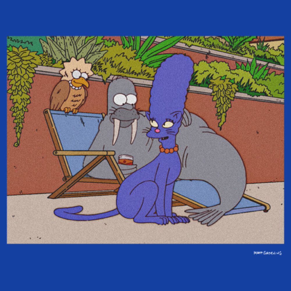 Men's The Simpsons Treehouse of Horrors Animals Scene  Adult T-Shirt