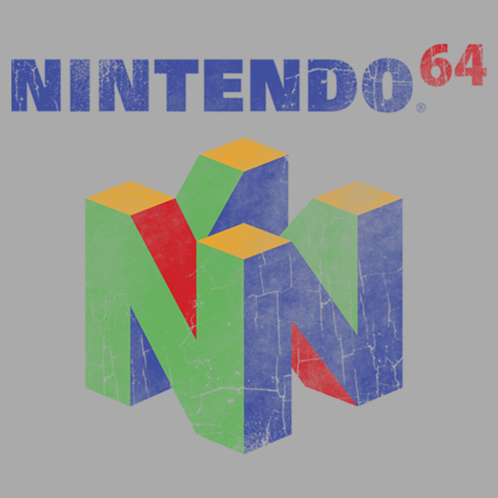 Men's Nintendo Classic N64 Logo  Adult T-Shirt