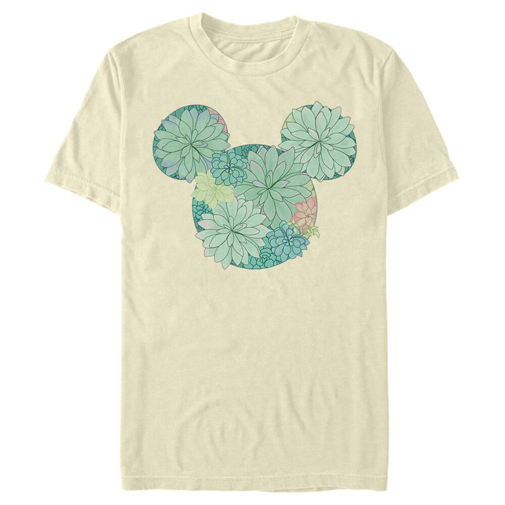 Men's Mickey & Friends Botanical Logo  Adult T-Shirt