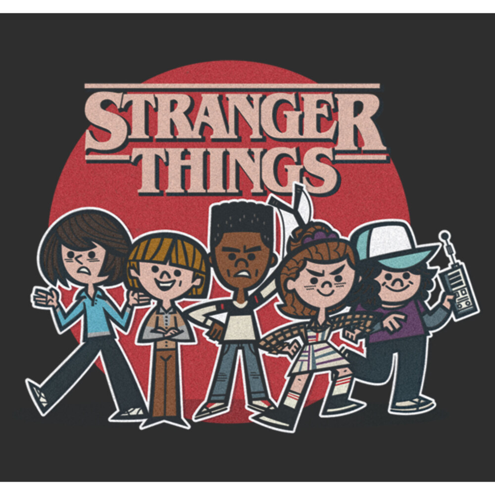 Men's Stranger Things Cartoon Gang  Adult T-Shirt
