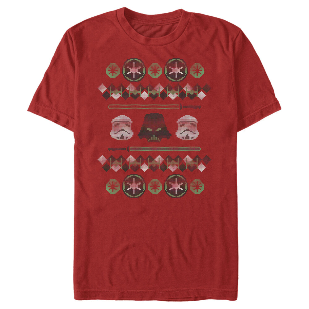 Men's Star Wars Ugly Christmas Darth Vader  Adult T-Shirt