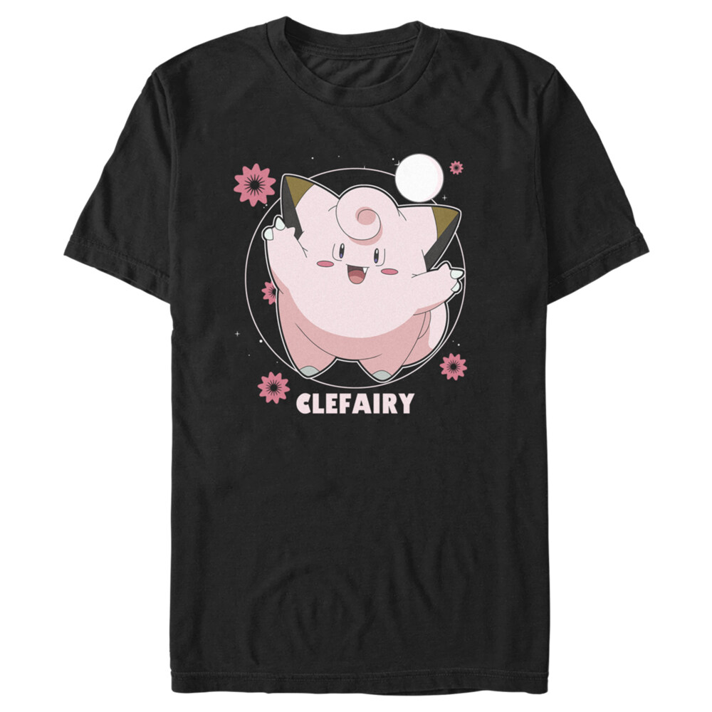 Men's Pokemon Clefairy Moonlit Dance  Adult T-Shirt