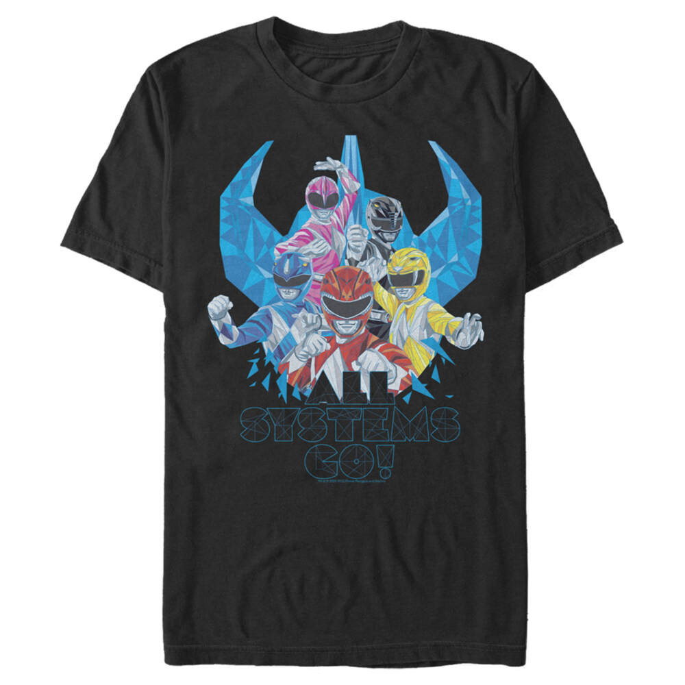 Men's Power Rangers All Systems Go  Adult T-Shirt