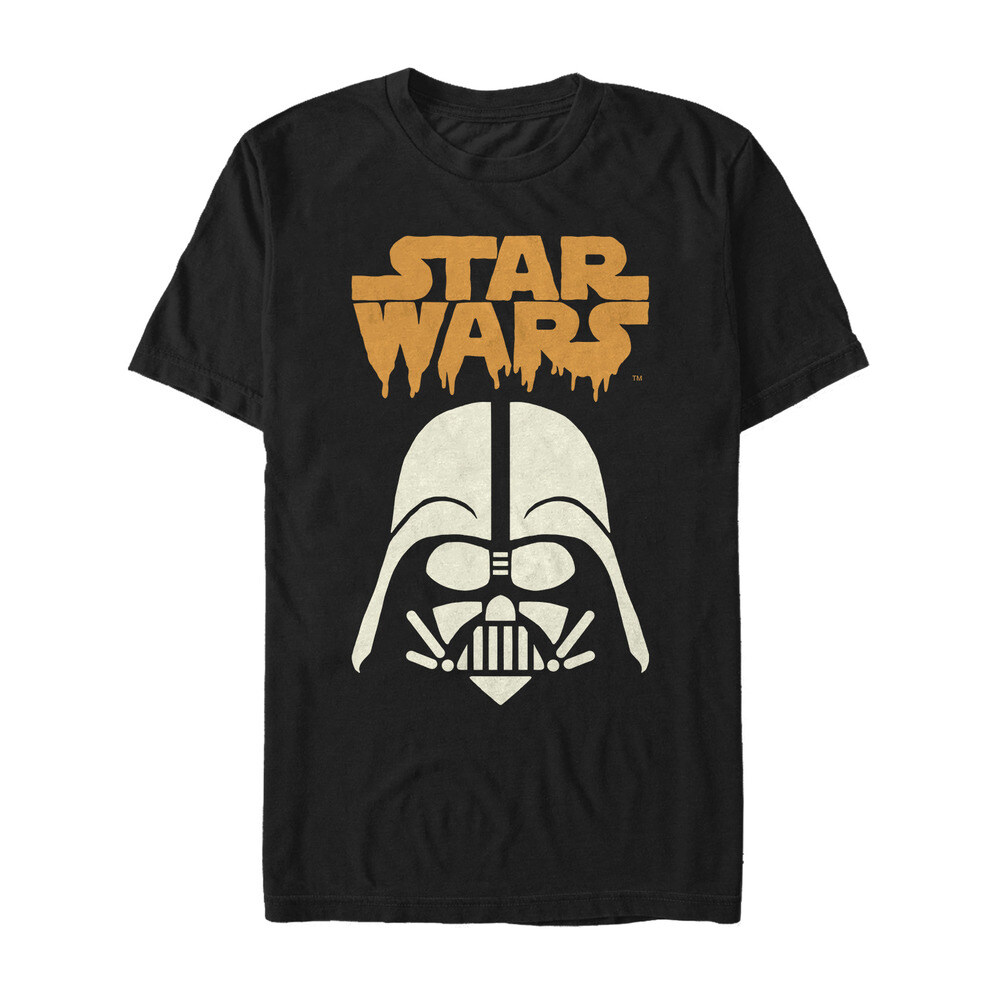 Men's Star Wars Halloween Spooky Darth Vader Helmet  Adult T-Shirt