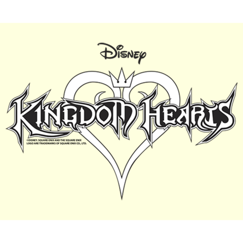 Men's Kingdom Hearts 1 Sketch Logo  Adult T-Shirt