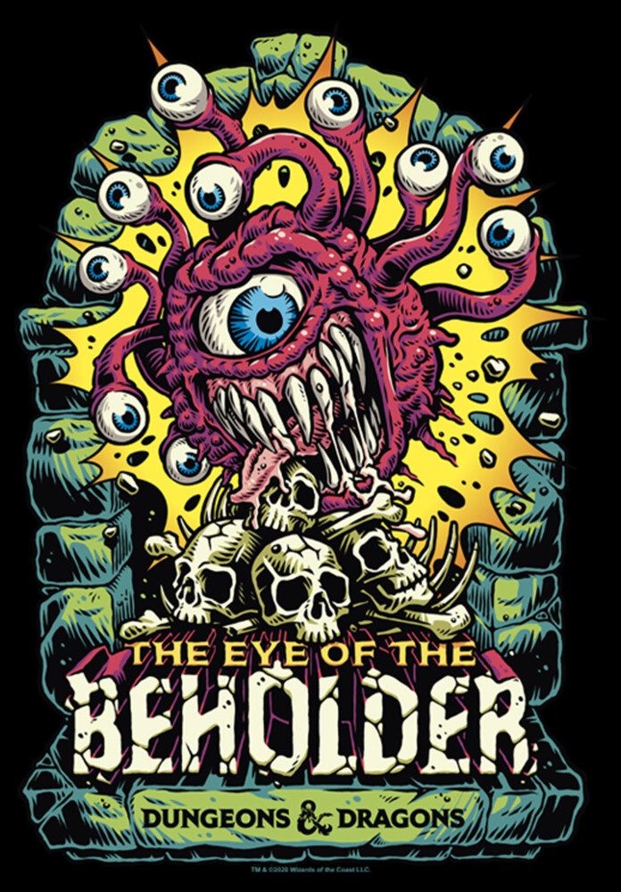 Men's Dungeons & Dragons The Eye of the Beholder With Skulls  Adult T-Shirt