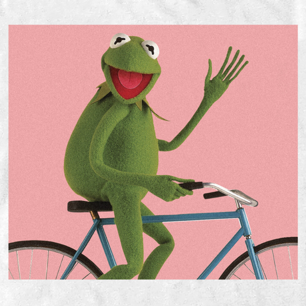 Men's The Muppets Kermit Bike Wave  Adult T-Shirt