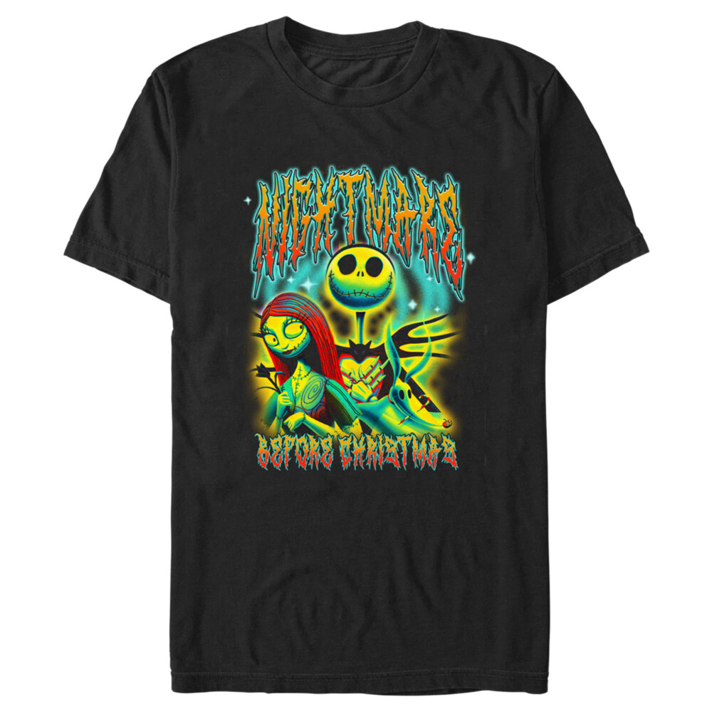 Men's The Nightmare Before Christmas Colorful Metal Poster  Adult T-Shirt