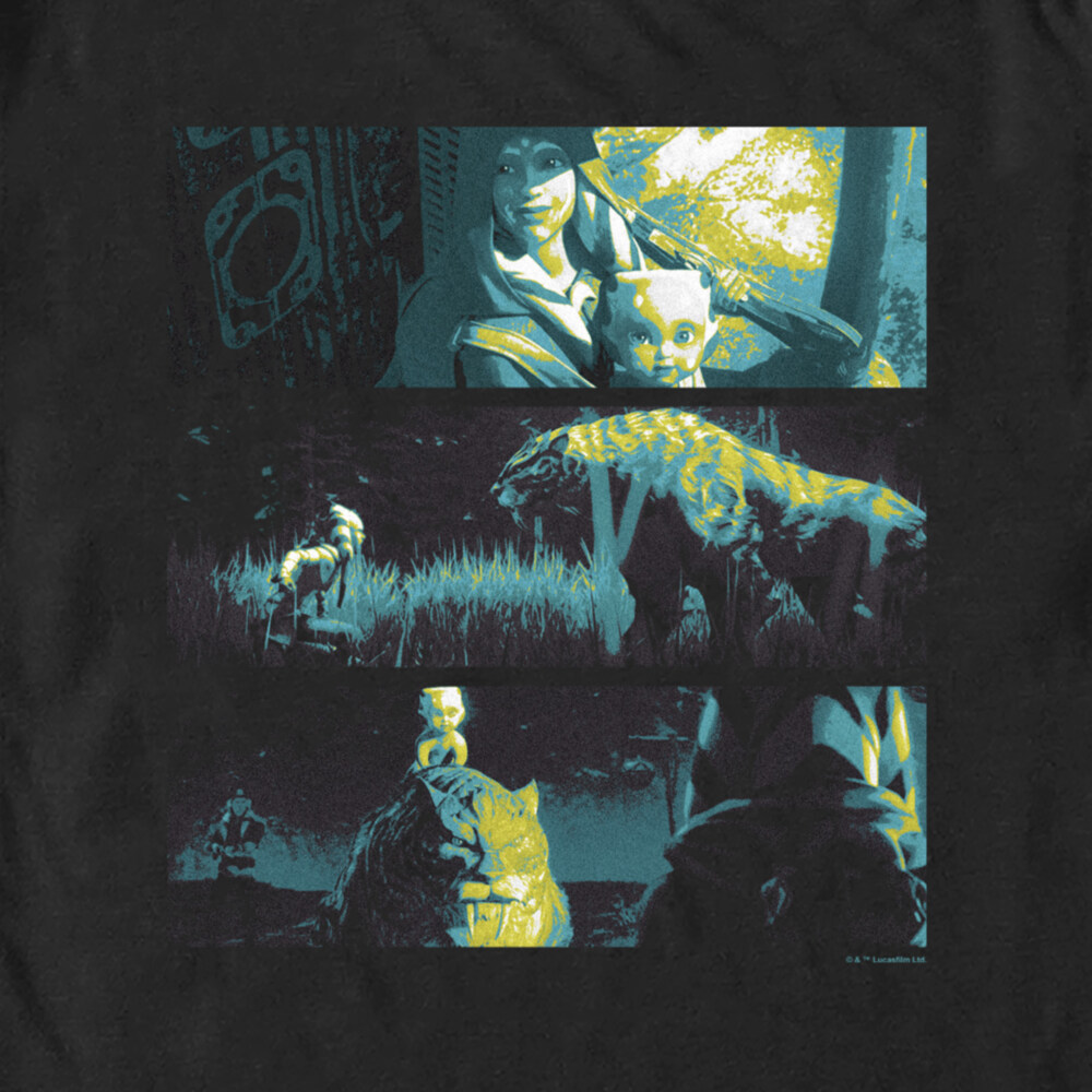 Men's Star Wars: Tales of the Jedi Sabretooth Scenes  Adult T-Shirt