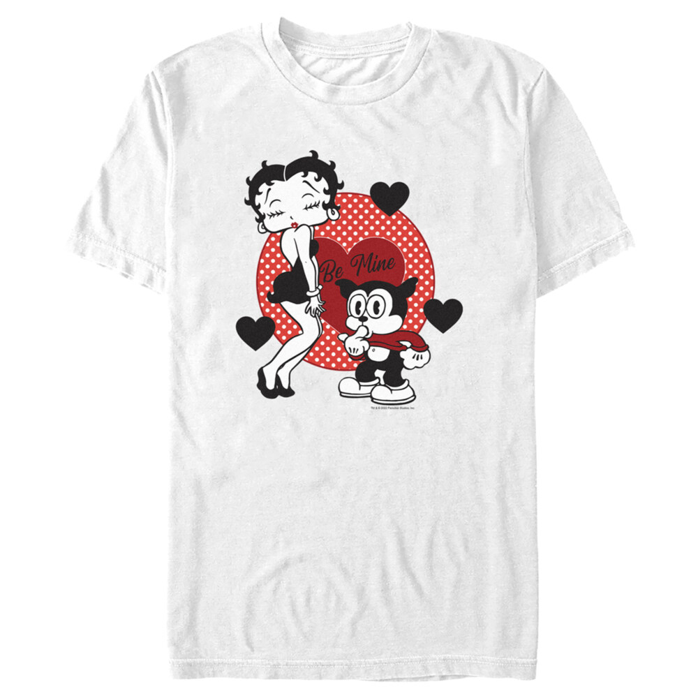 Men's Betty Boop Valentine's Day Bimbo Be Mine  Adult T-Shirt