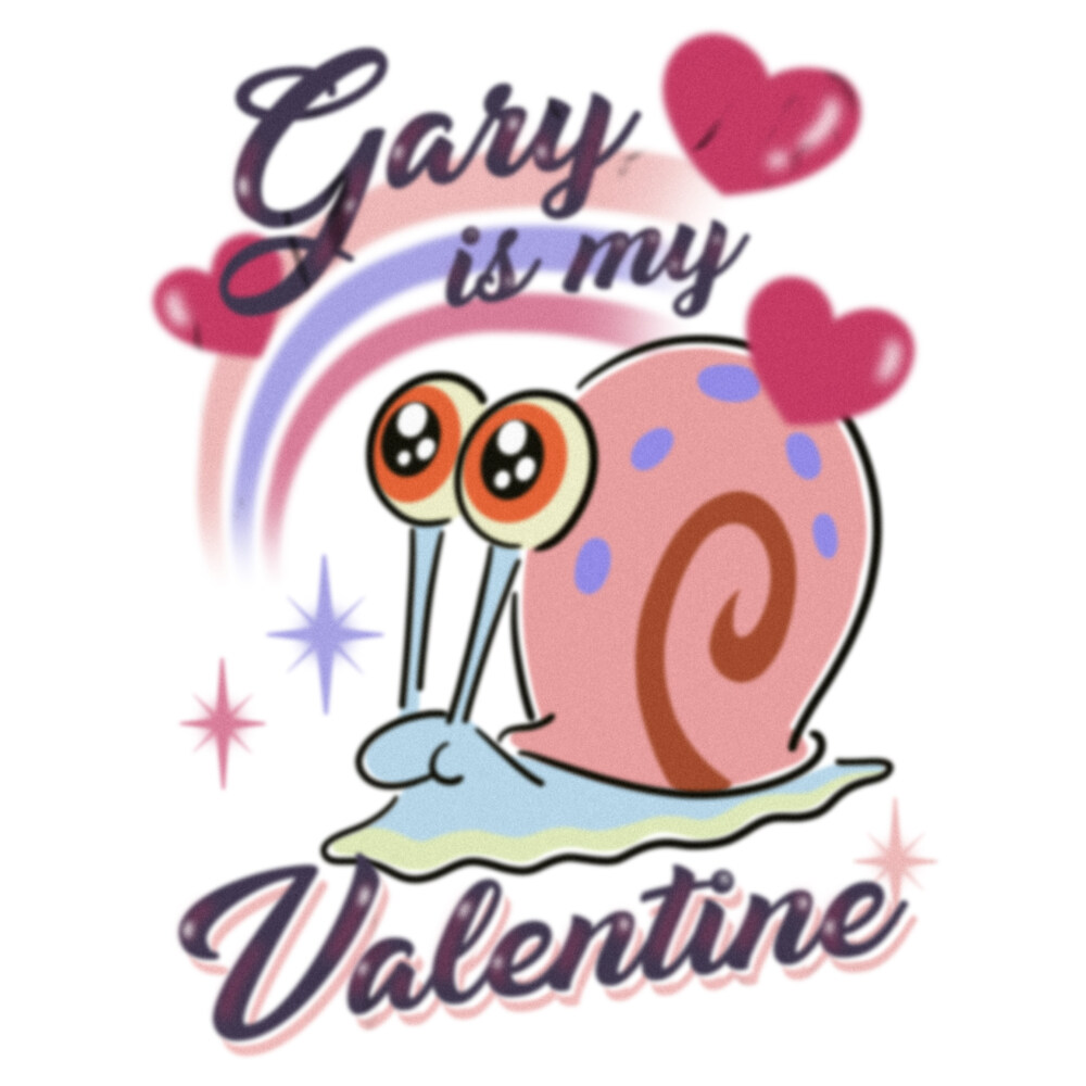 Men's SpongeBob SquarePants Gary is My Valentine  Adult T-Shirt