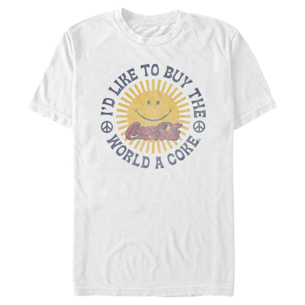 Men's Coca Cola Unity Distressed Sun Logo  Adult T-Shirt