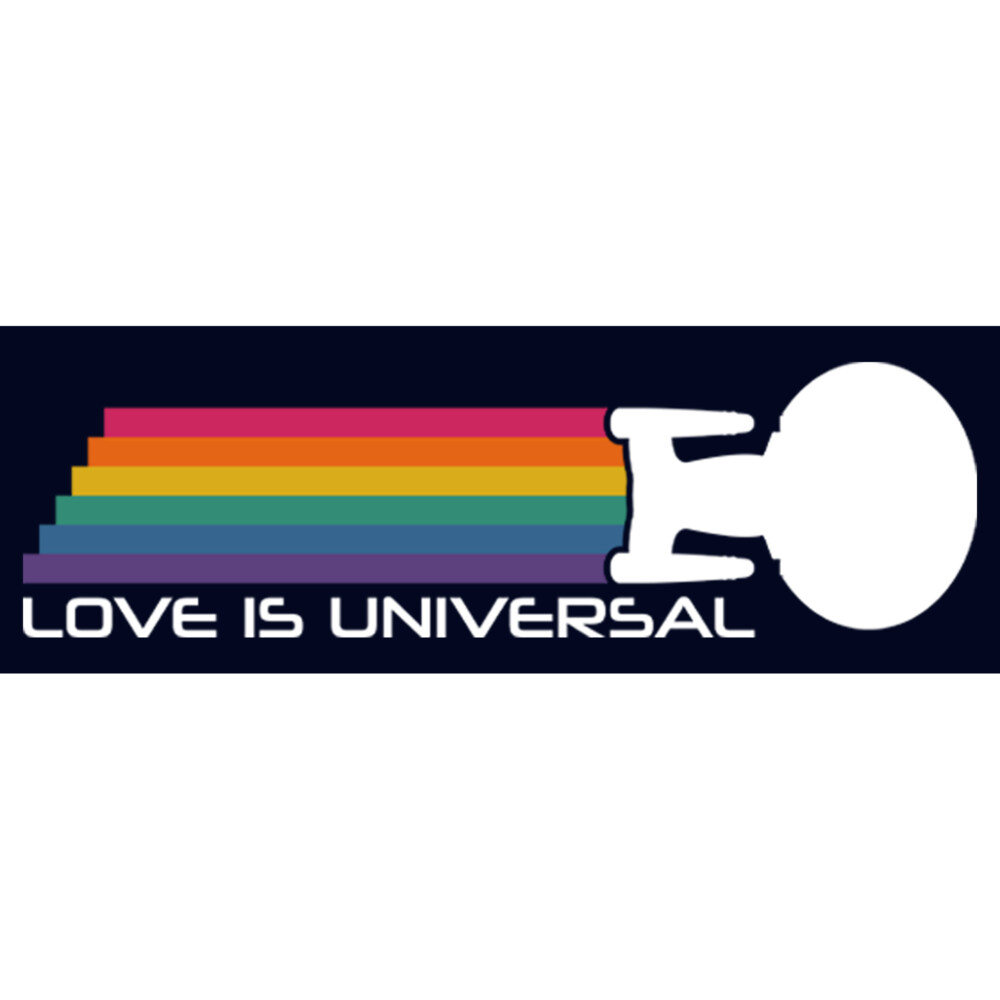 Men's Star Trek: The Next Generation Enterprise Love is Universal  Adult T-Shirt