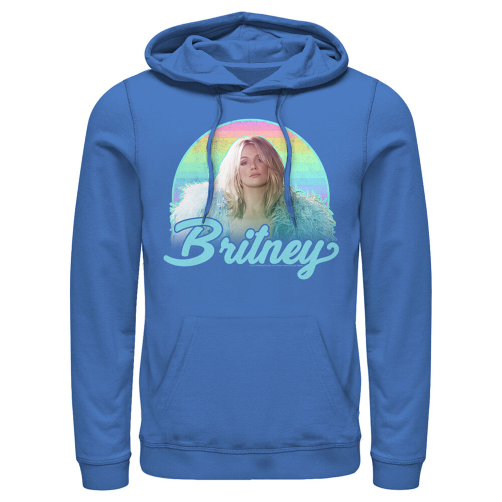 Men's Britney Spears Rainbow Star  Adult Pull Over Hoodie