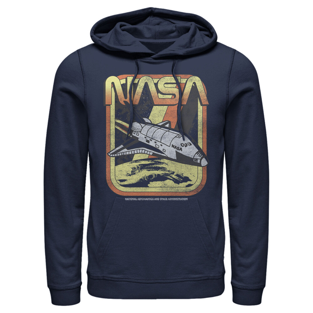 Men's NASA Retro Rocket Poster  Adult Pull Over Hoodie