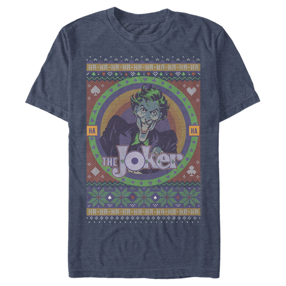 Men's Batman Ugly Christmas Joker  Adult T-Shirt