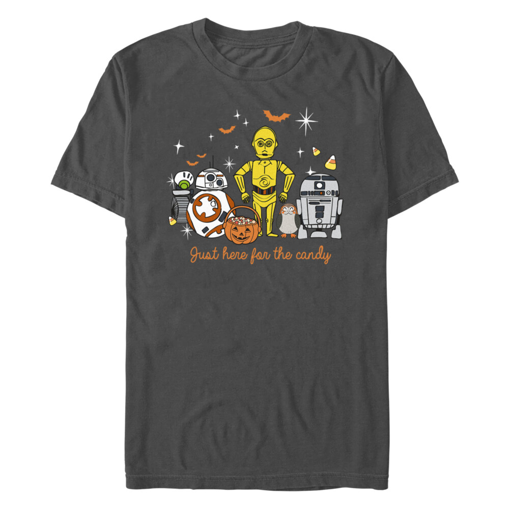 Men's Star Wars Halloween Here for Treat Friends  Adult T-Shirt