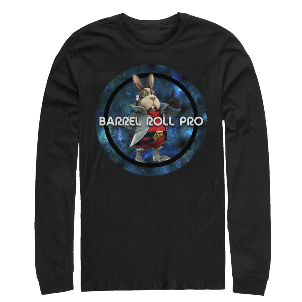Men's Nintendo Star Fox Peppy Hare Barrel Roll Pro  Adult Long Sleeve Shirt