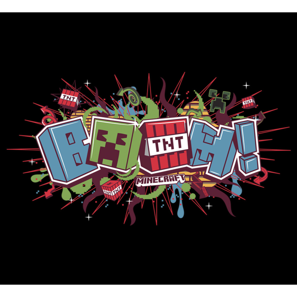 Men's Minecraft Creeper Boom Colorful  Adult T-Shirt