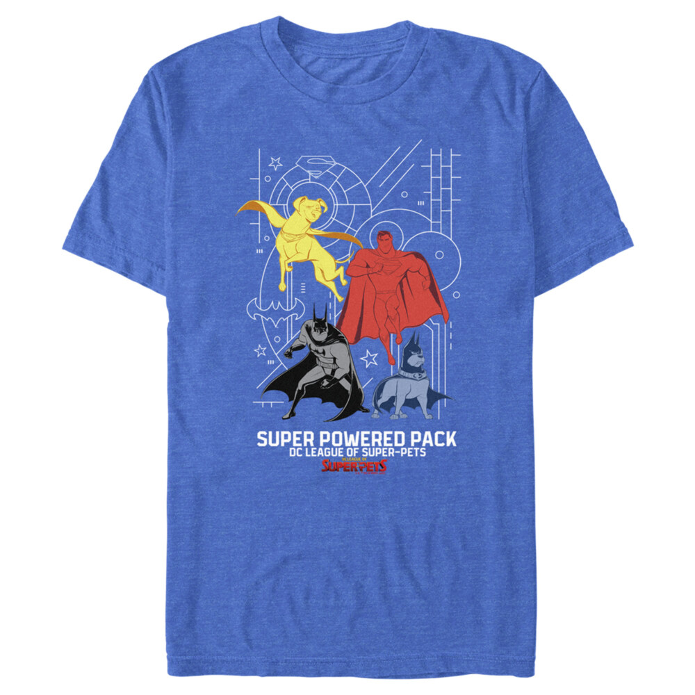 Men's DC League of Super-Pets Chromatic Super Power Pack  Adult T-Shirt
