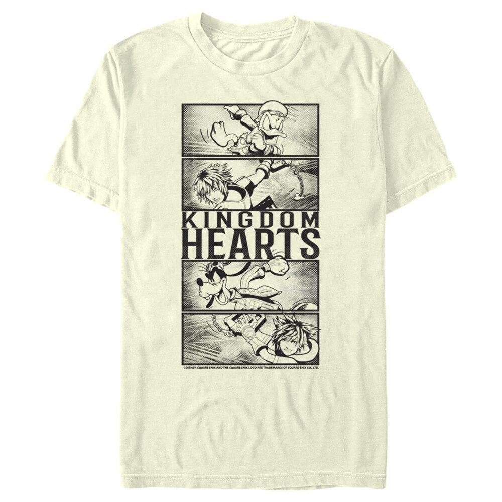 Men's Kingdom Hearts 3 Action Panels  Adult T-Shirt