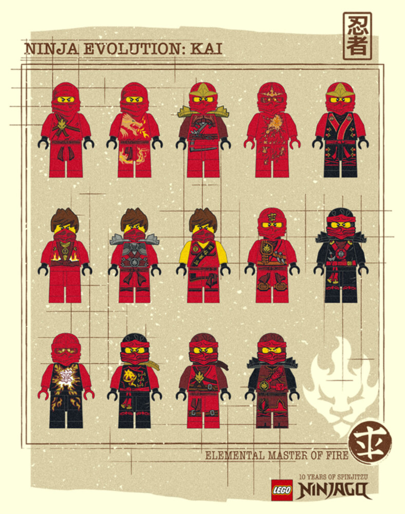 Men's LEGO: Ninjago Master of Fire Evolution  Adult T-Shirt