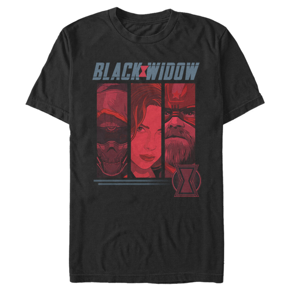 Men's Marvel Black Widow Character Panel  Adult T-Shirt