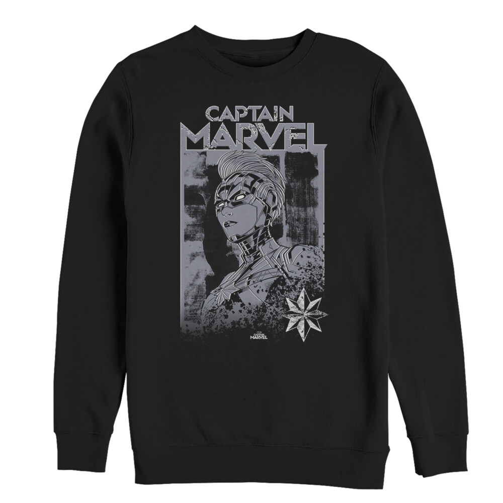 Men's Marvel Captain Marvel Vintage Hero  Adult Sweatshirt