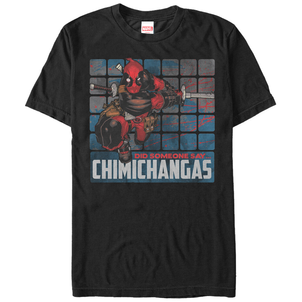 Men's Marvel Deadpool Someone Say Chimichangas  Adult T-Shirt