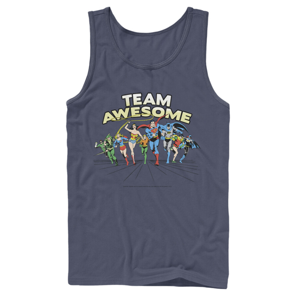 Men's Justice League Team Awesome Perspective  Adult Tank Top