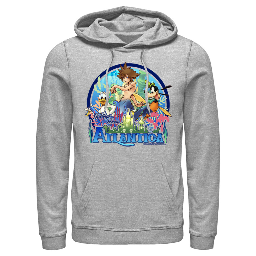 Men's Kingdom Hearts 1 Mermen Friends From Atlantica  Adult Pull Over Hoodie
