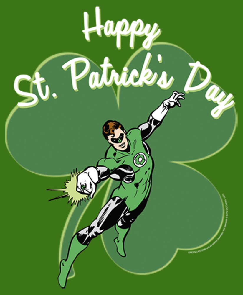 Men's Green Lantern Happy St. Patrick's Day  Adult T-Shirt