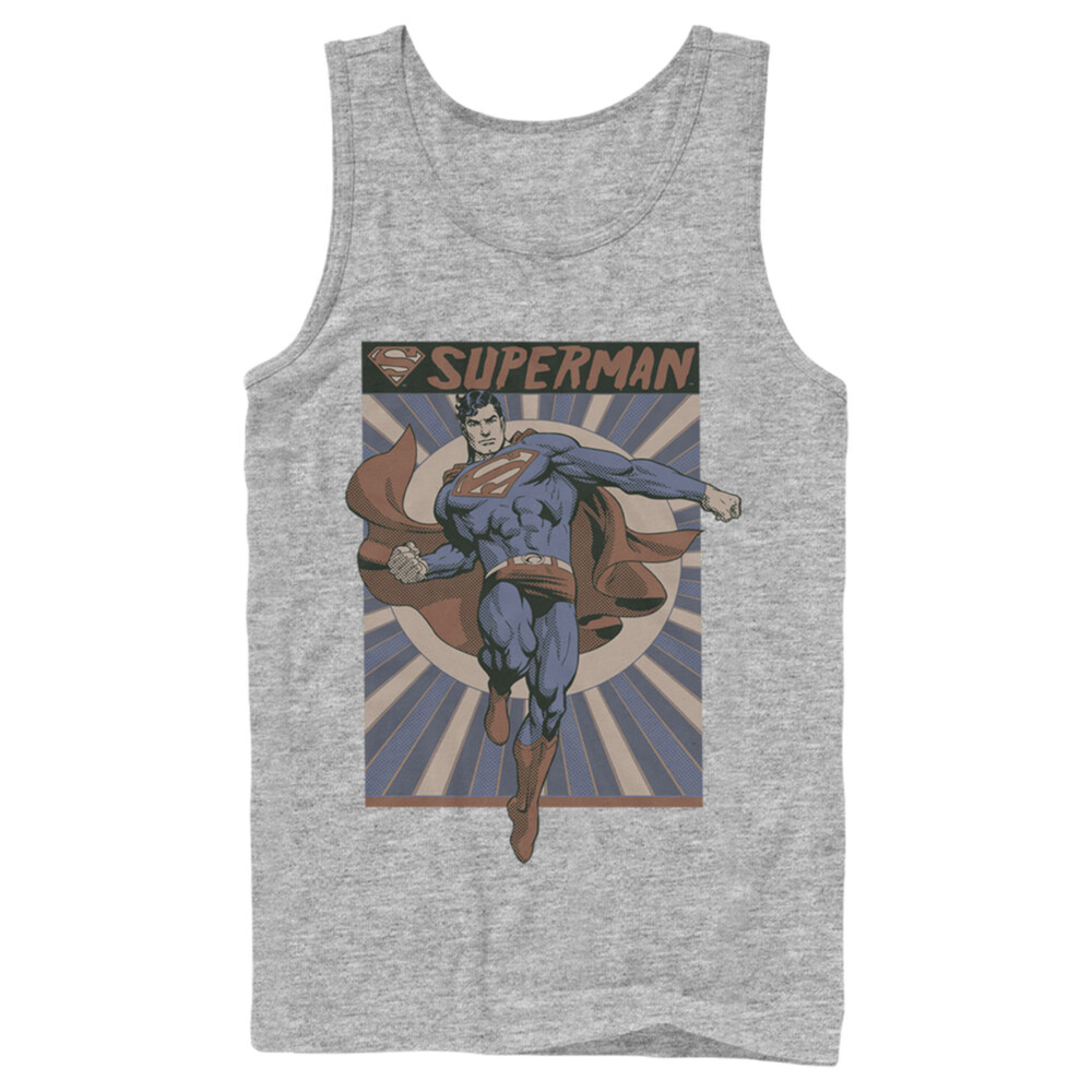 Men's Superman Classic Hero Pose  Adult Tank Top