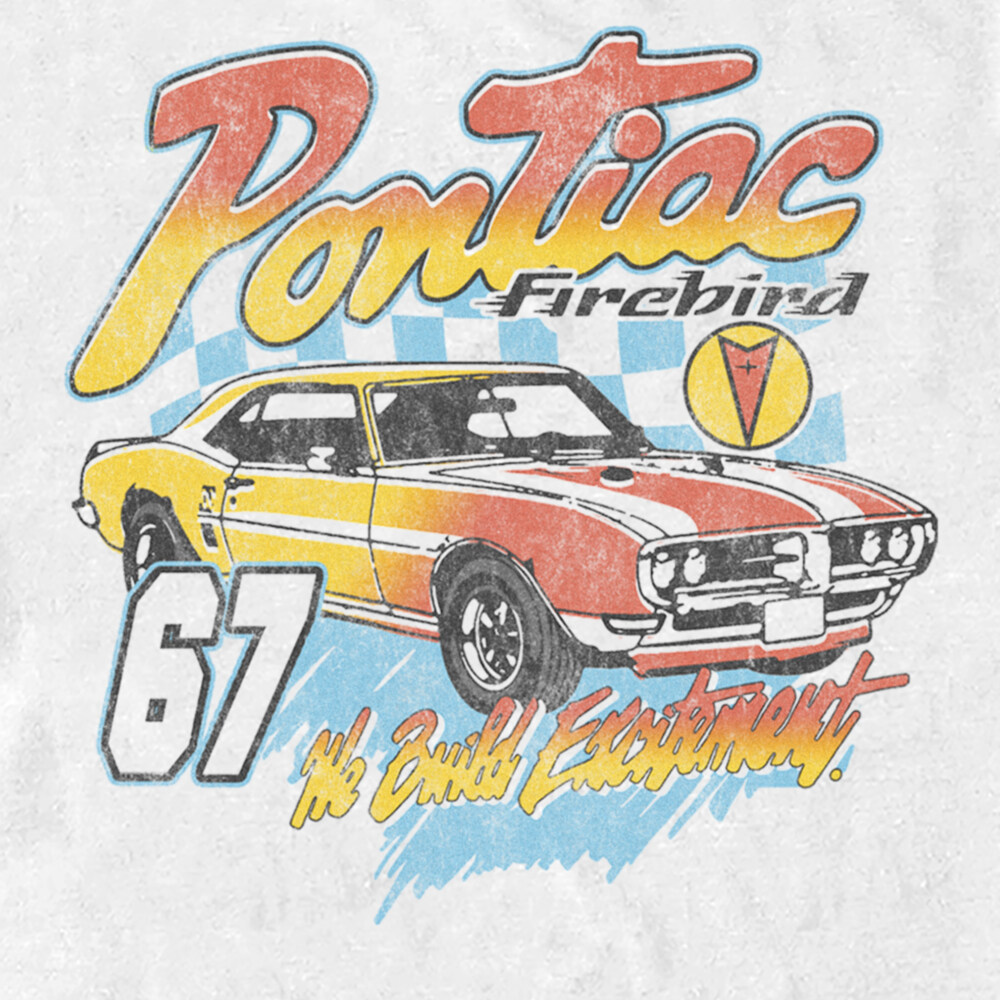 Men's General Motors 1967 Pontiac Firebird We Build Excitement  Adult T-Shirt