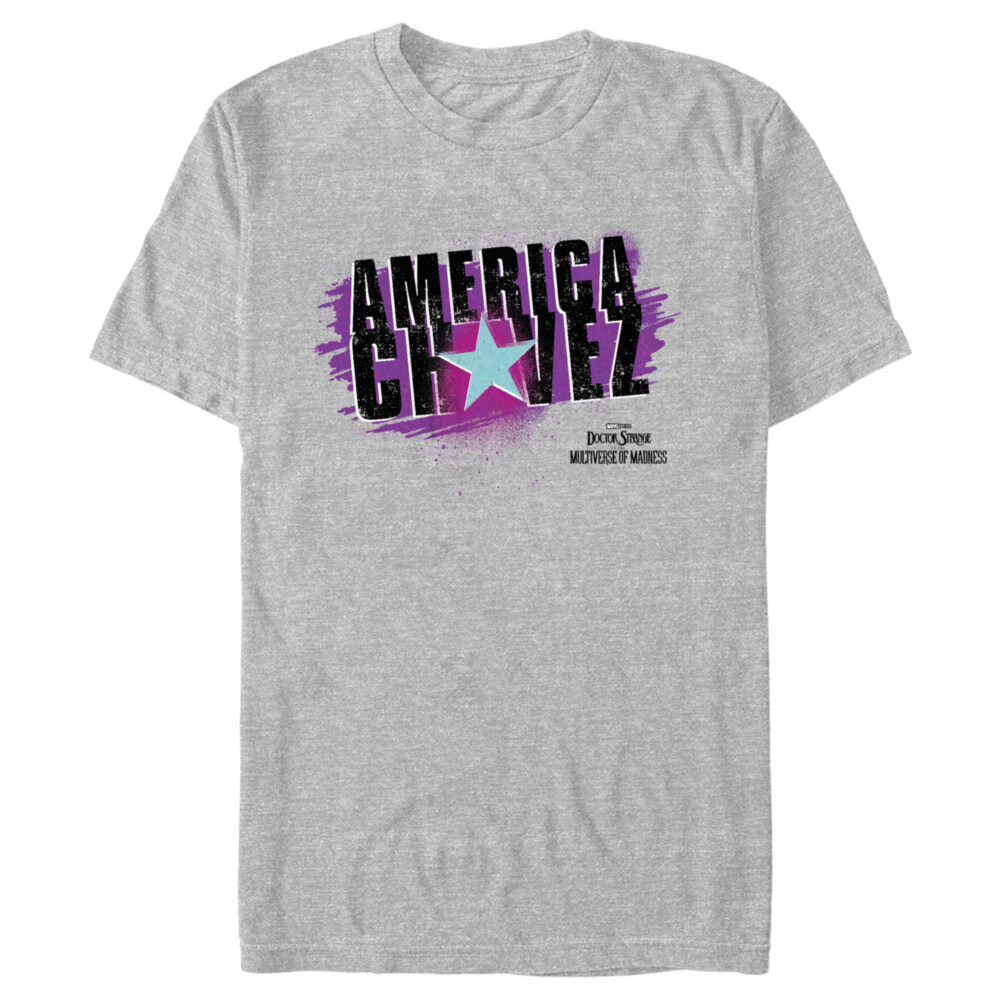 Men's Marvel Doctor Strange in the Multiverse of Madness Spray Painted America  Adult T-Shirt