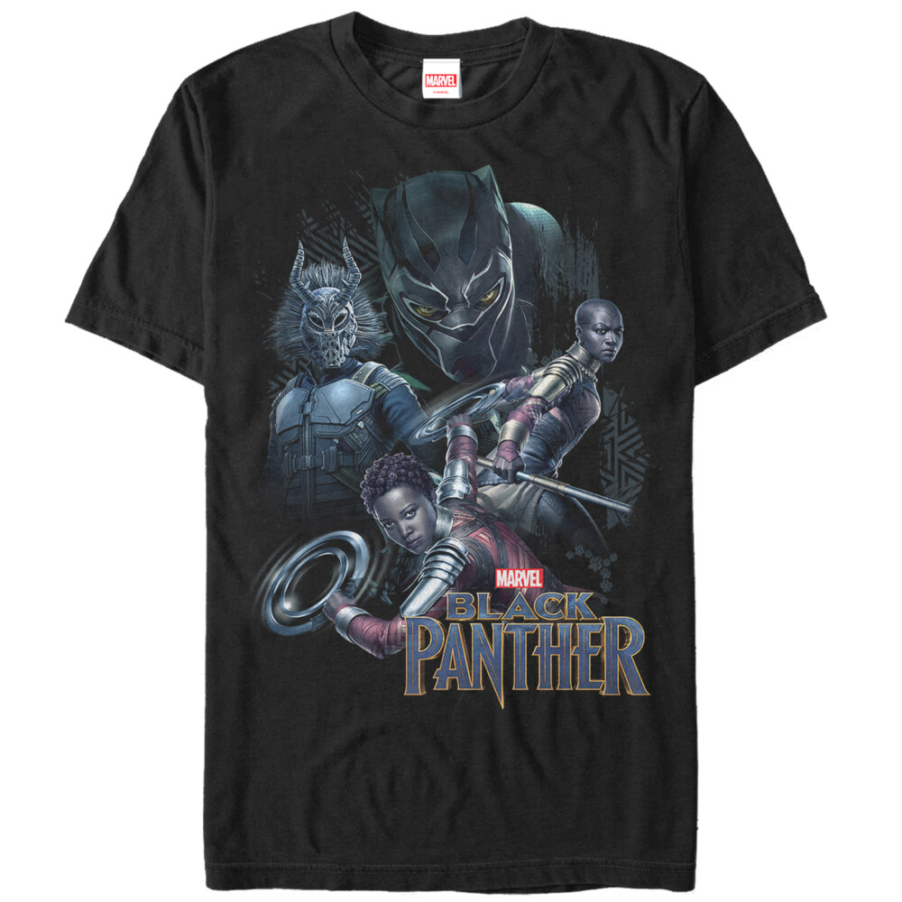 Men's Marvel Black Panther 2018 Character View  Adult T-Shirt