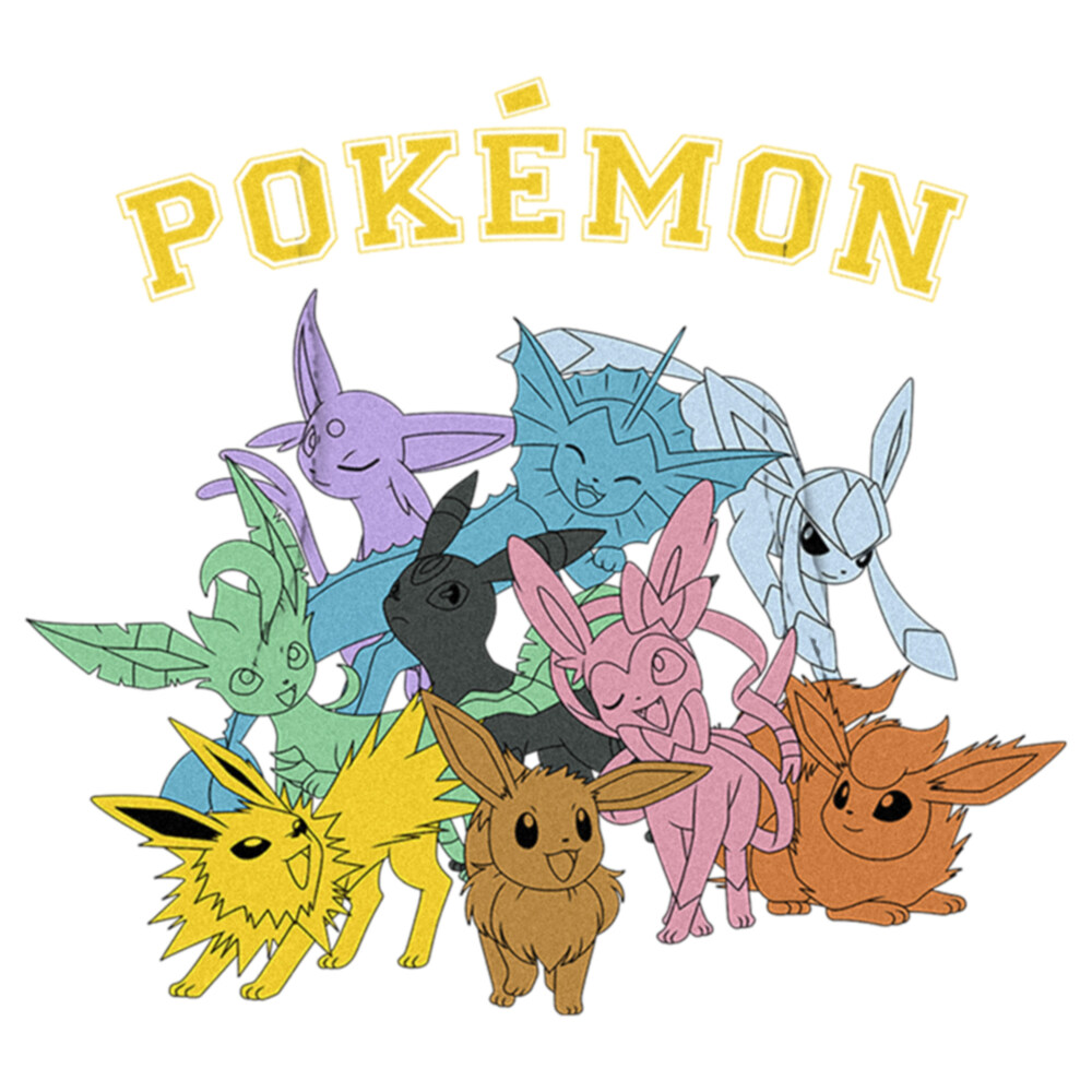 Men's Pokemon Eeveelutions  Adult Pull Over Hoodie