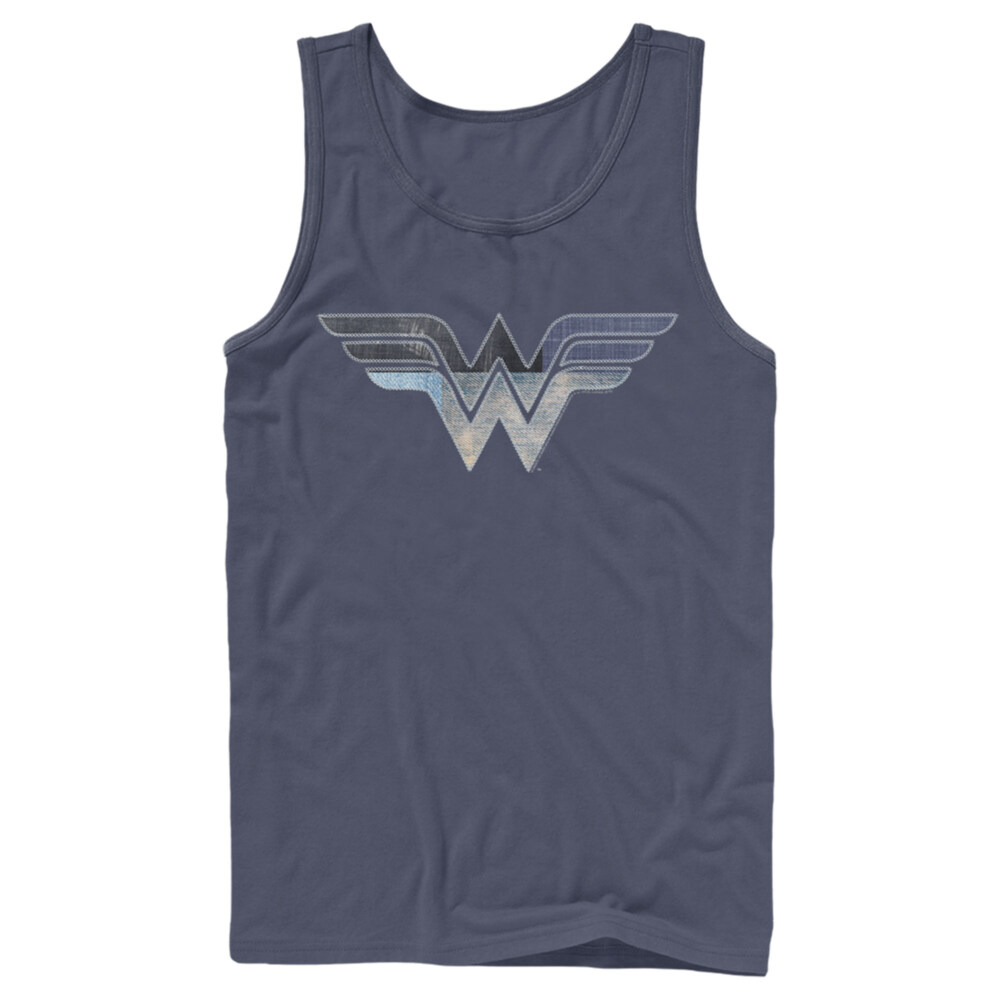 Men's Justice League Patchwork Logo  Adult Tank Top