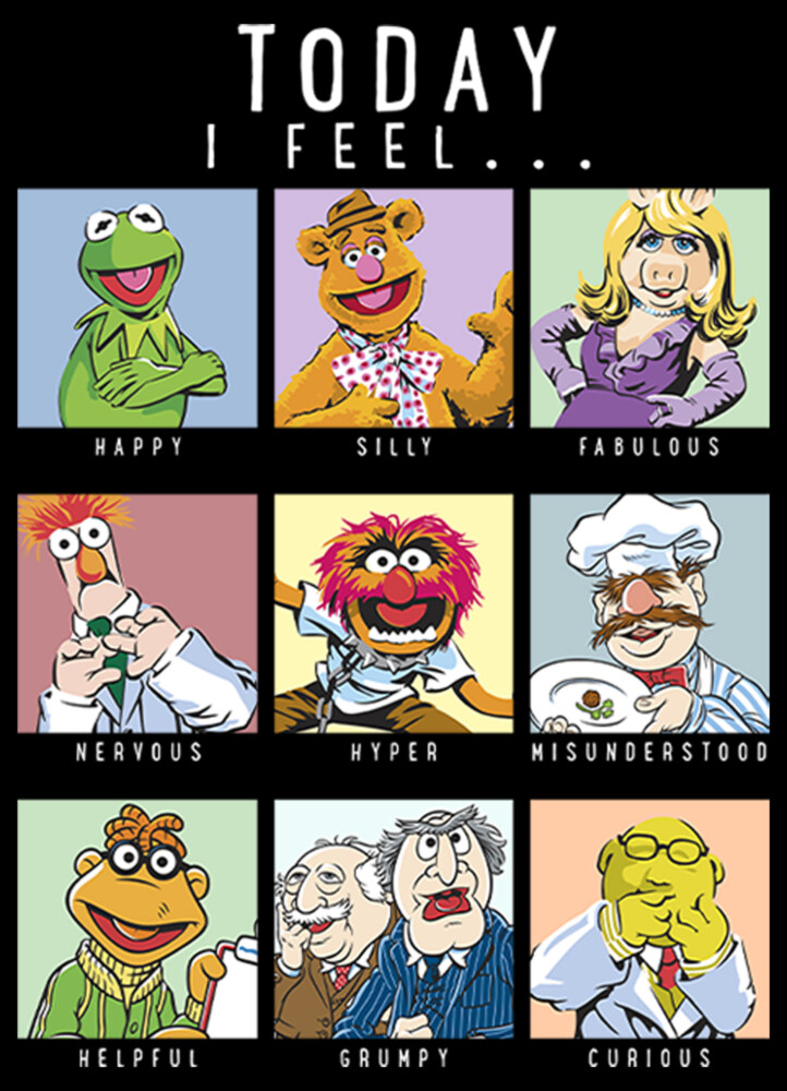 Men's The Muppets Mood Chart  Adult T-Shirt