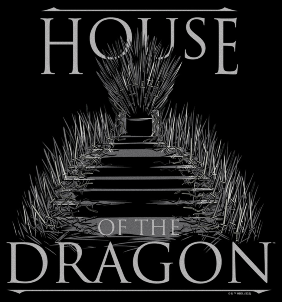 Men's Game of Thrones: House of the Dragon Iron Throne Logo  Adult T-Shirt