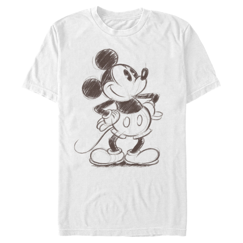 Men's Mickey & Friends Retro Mickey Mouse Sketch  Adult T-Shirt