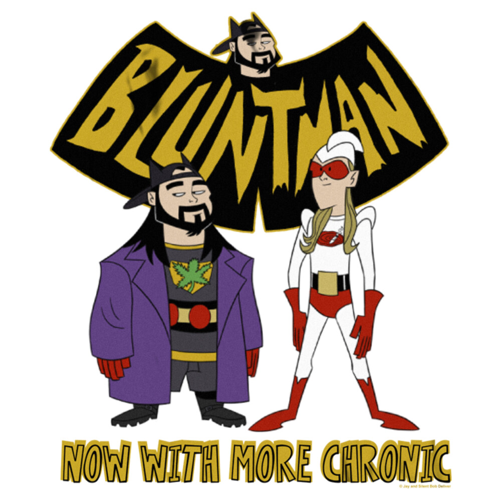 Men's Jay and Silent Bob Bluntman Now With More Chronic  Adult T-Shirt
